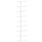 Wall-mounted Wine Rack for 9 Bottles White Iron