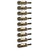 Wall-mounted Wine Rack for 9 Bottles White Iron