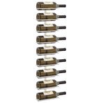 Wall-mounted Wine Rack for 9 Bottles White Iron