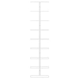 Wall-mounted Wine Rack for 9 Bottles White Iron - Top-Down View