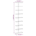 Wall-mounted Wine Rack for 9 Bottles White Iron