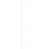 Wall-mounted Wine Rack for 9 Bottles White Iron - Rear View