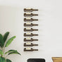 Wall-mounted Wine Rack for 9 Bottles White Iron
