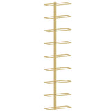 Wall-mounted Wine Rack for 9 Bottles Gold Iron