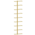 Wall-mounted Wine Rack for 9 Bottles Gold Iron