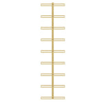 Wall-mounted Wine Rack for 9 Bottles Gold Iron