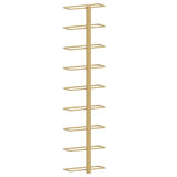 Wall-mounted Wine Rack for 9 Bottles Gold Iron