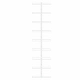 Wall-mounted Wine Rack for 9 Bottles 2 pcs White Iron - 45-Degree Angle