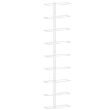 Wall-mounted Wine Rack for 9 Bottles 2 pcs White Iron