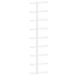 Wall-mounted Wine Rack for 9 Bottles 2 pcs White Iron