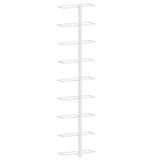 Wall-mounted Wine Rack for 9 Bottles 2 pcs White Iron