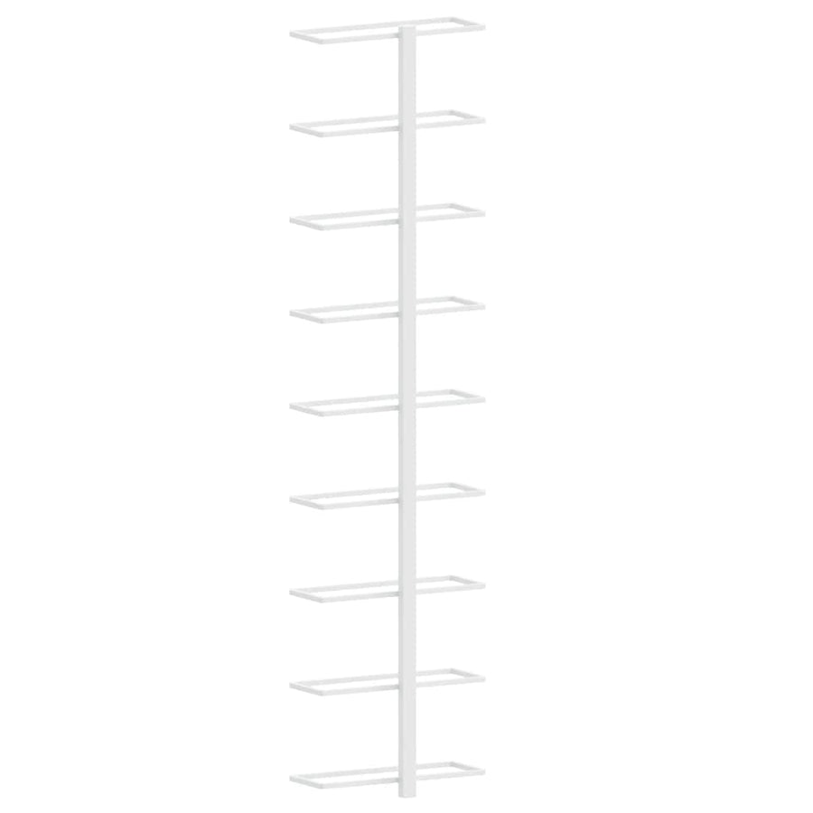 Wall-mounted Wine Rack for 9 Bottles 2 pcs White Iron