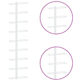 Wall-mounted Wine Rack for 9 Bottles 2 pcs White Iron
