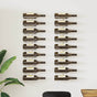 Wall-mounted Wine Rack for 9 Bottles 2 pcs White Iron