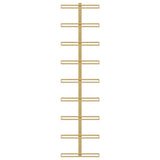 Wall-mounted Wine Rack for 9 Bottles 2 pcs Gold Iron