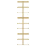 Wall-mounted Wine Rack for 9 Bottles 2 pcs Gold Iron