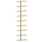 Wall-mounted Wine Rack for 9 Bottles 2 pcs Gold Iron