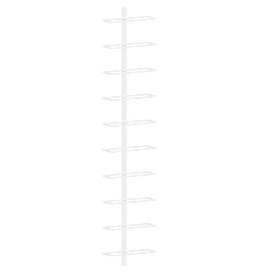 Wall-mounted Wine Rack for 10 Bottles White Metal