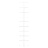 Wall-mounted Wine Rack for 10 Bottles White Metal - Top-Down View