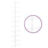 Wall-mounted Wine Rack for 10 Bottles White Metal - 45-Degree Angle