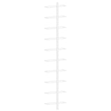 Wall-mounted Wine Rack for 10 Bottles White Metal