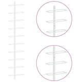 Wall-mounted Wine Rack for 10 Bottles White Metal