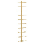 Wall-mounted Wine Rack for 10 Bottles Gold Metal