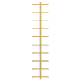 Wall-mounted Wine Rack for 10 Bottles Gold Metal - Top-Down View