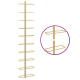 Wall-mounted Wine Rack for 10 Bottles Gold Metal - 45-Degree Angle