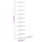 Wall-mounted Wine Rack for 10 Bottles 2 pcs White Metal