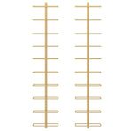 Wall-mounted Wine Rack for 10 Bottles 2 pcs Gold Metal