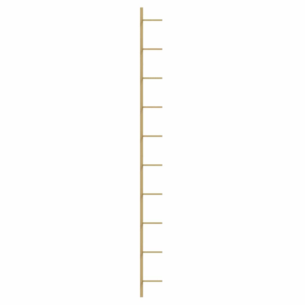 Wall-mounted Wine Rack for 10 Bottles 2 pcs Gold Metal