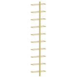 Wall-mounted Wine Rack for 10 Bottles 2 pcs Gold Metal