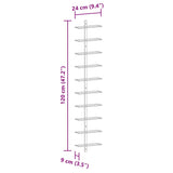 Wall-mounted Wine Rack for 10 Bottles 2 pcs Gold Metal - Extra Image