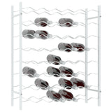 Wine Rack for 48 Bottles White Metal - Side View