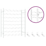 Wine Rack for 48 Bottles White Metal - Rear View