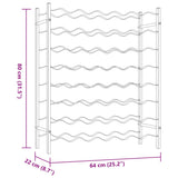 Wine Rack for 48 Bottles White Metal