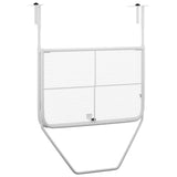 Balcony Table White 60x40 cm Steel - 45-Degree Angle