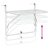 Balcony Table White 60x40 cm Steel - Low Angle