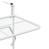 Balcony Table White 60x40 cm Steel - Extra Image