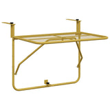 Balcony Table Gold 60x40 cm Steel