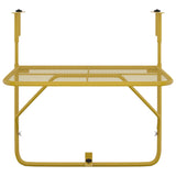 Balcony Table Gold 60x40 cm Steel - Side View