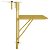 Balcony Table Gold 60x40 cm Steel - Top-Down View