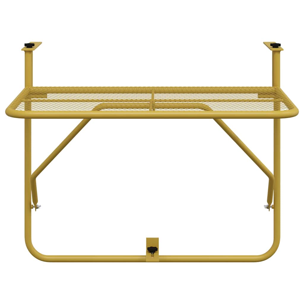 Balcony Table Gold 60x40 cm Steel