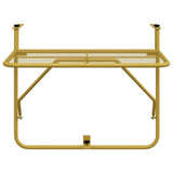 Balcony Table Gold 60x40 cm Steel