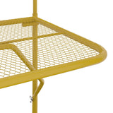 Balcony Table Gold 60x40 cm Steel - Rear View