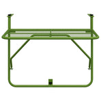 Balcony Table Green 60x40 cm Steel