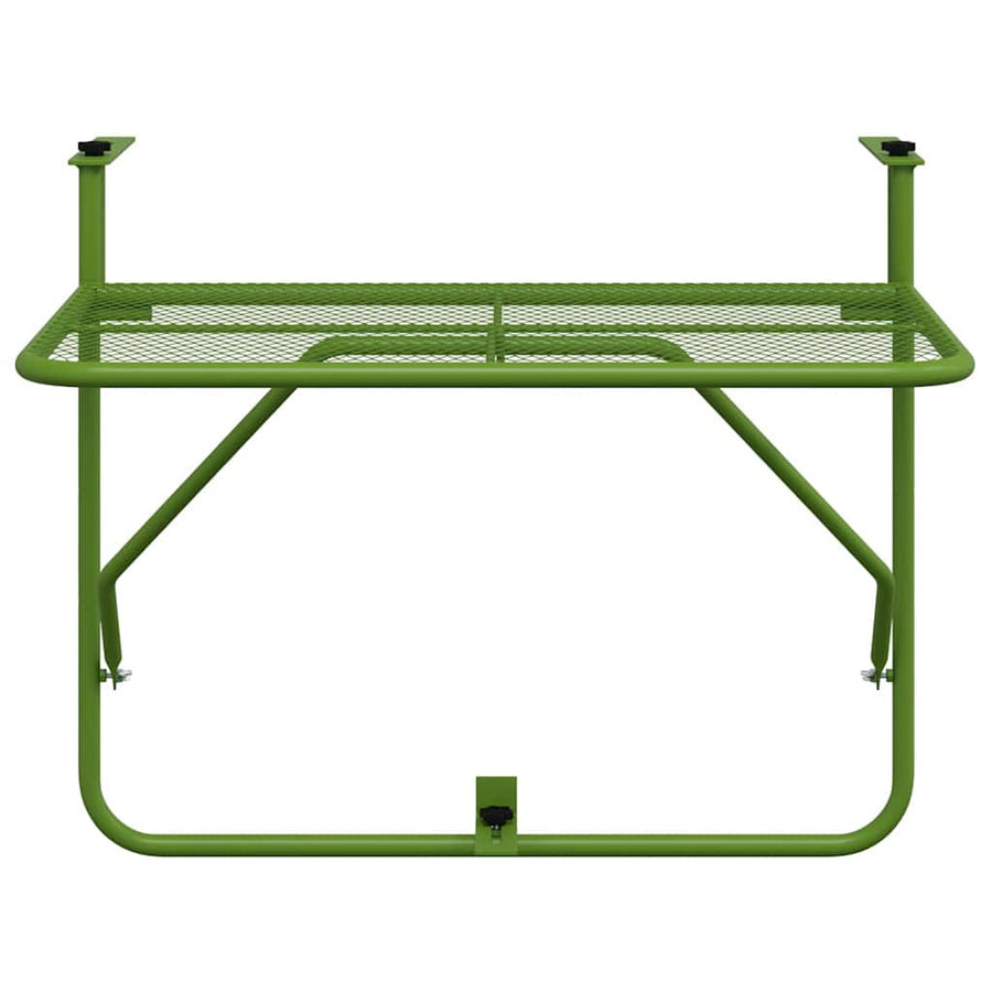 Balcony Table Green 60x40 cm Steel