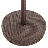 3 Piece Garden Bar Set with Cushions Poly Rattan Brown - Close-Up Angle