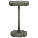 3 Piece Garden Bar Set with Cushions Poly Rattan Grey - Rear View